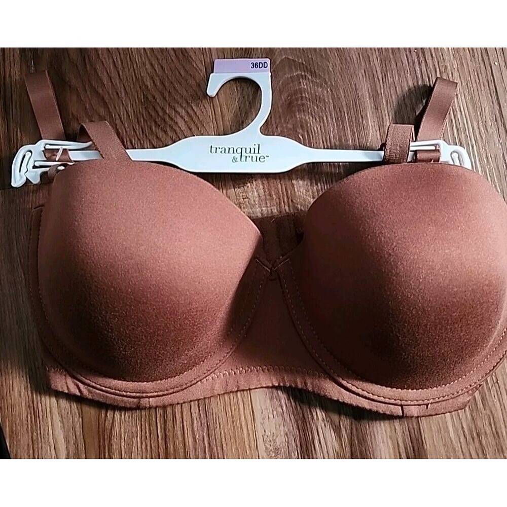 Tranquil & True 8 Way Wear Bra  Women Brown Size 36DD Adjustable Straps Push Up